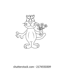 Vector children's hand- drawn drawing , for banners, postcards , stickers ,on a white isolated background . 