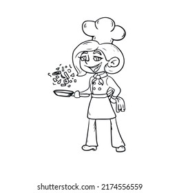 Vector children's hand- drawn drawing , for banners, postcards , stickers ,on a white isolated background .