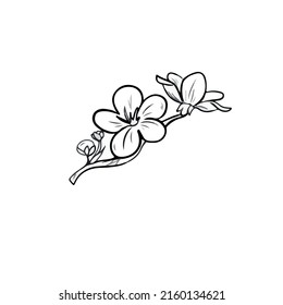 Vector children's illustration on hand-drawn,for banners stickers,flower