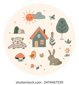 Vector Children's Kid Baby Print Childhood Newborn
