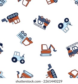 Vektorbild von Kindern mit Autos. Vektorautos für Kinderbekleidung, Tapeten, Verpackung.