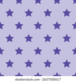 Vector children's pattern with purple stars on a light purple background