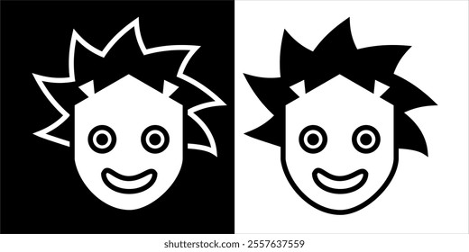 Vector of a child's face to judge something