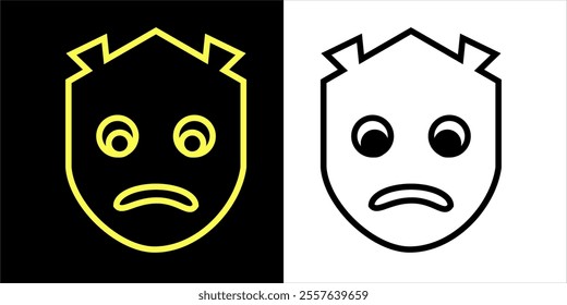 Vector of a child's face to judge something