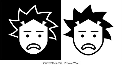 Vector of a child's face to judge something