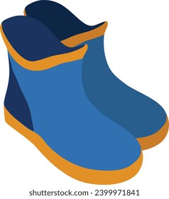 vector of child's rain boots