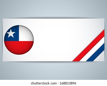 Vector - Chile Country Set of Banners