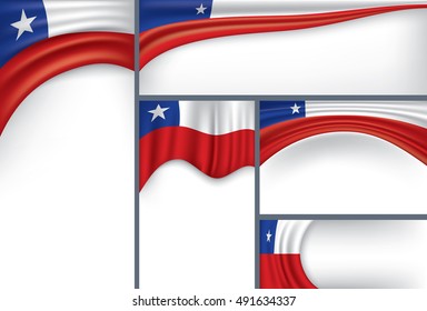 Vector Chile Flag, Chilean Colors (Vector Art)
