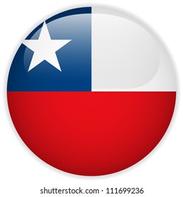 Vector - Chile Flag Glossy Button