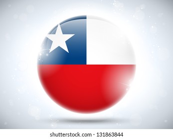 Vector - Chile Flag Glossy Button