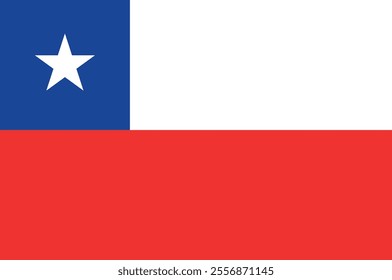 
Vector Chile National Flag icon. Flag design of Chile.