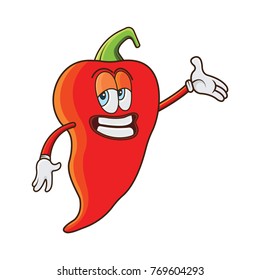 Vector Of Chili Habanero Mascot