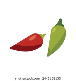 Vector chili pepper isolated on white background.