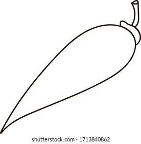 Vector chilli pepper. Doodle cartoon pepper. - Shutterstock ID 1713840862