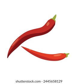 Vector de chile ingrediente de pimienta sobre fondo blanco.