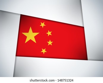 Vector - China Country Flag Geometric Background