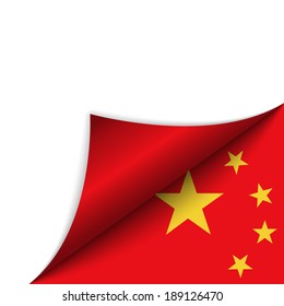 Vector - China Country Flag Turning Page