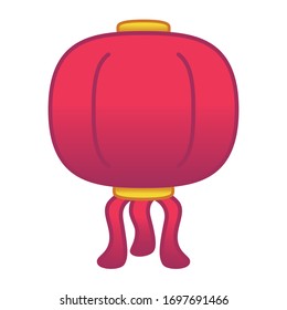 Vektorillustration China Cute Cartoon Neujahr Laterne einzeln