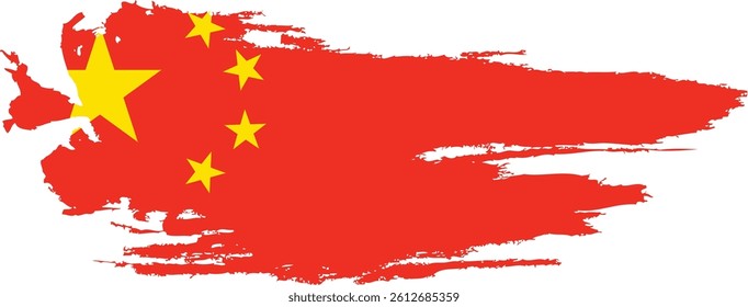 Vector China flags with torn effect illustration