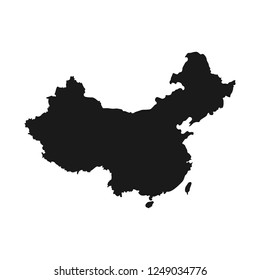 vector china map. illustration isolated white background