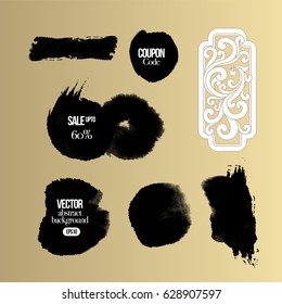 Vector Chinese Brush Calligraphy Tag and Label Collection of Special Sale 