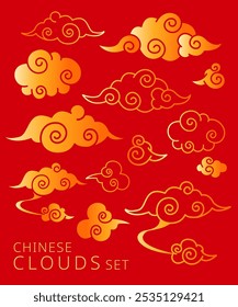 Vektor Chinesische Cloud Design, Chinesische Neujahrskonzepte, Lunar Neujahrskonzept, grafisches Element 