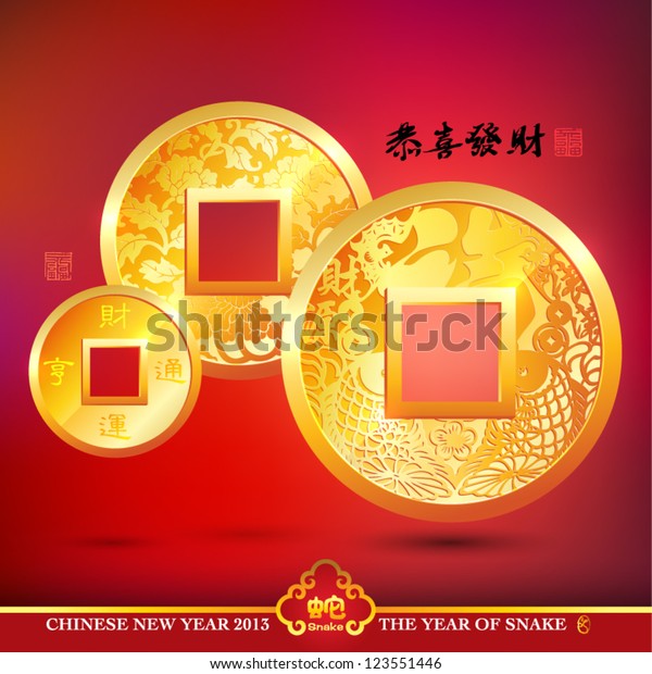 Vector
Chinese Copper Coins, Translation:
Prosperity