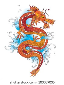 Vector chinese  dragon