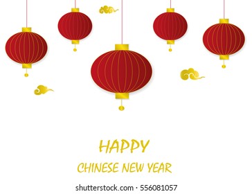 Vector chinese hanging lanterns