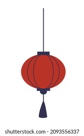 Vector Chinese Hanging Red Lantern.