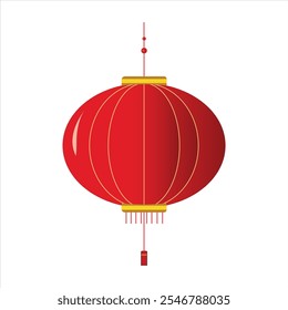 chinesische Vektorlaterne in roter Farbe