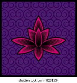 vector chinese lotus ornament