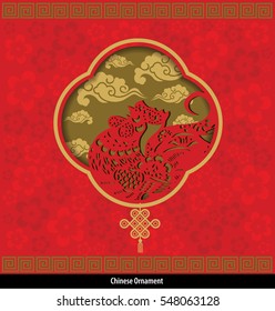 Vector of Chinese New Year 2017 Vector Design (Chinese Translation: Year of Rooster; Prosperity)