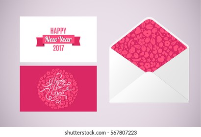 Vector Chinese New Year background with hearts and flowers. Creative card design for greetings