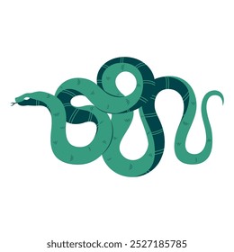 Vector Chinese New Year Snake Ornament Cartoon Illustration Isolated