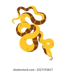 Vector Chinese New Year Snake Ornament Cartoon Illustration Isolated