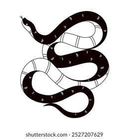 Vector Chinese New Year Snake Ornament Cartoon Illustration Isolated