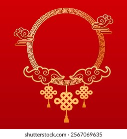 Vector : Chinese Shio Snake Frame Decorative Celebrate Chinese New Year - For Frame Photo Decorative