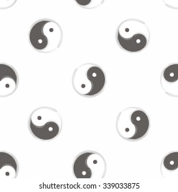 vector Chinese sign pattern of Yin Yang, Zen, Tai Chi and Taijiquan