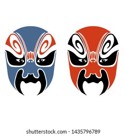 Vector Chinese Style Masks/Beijing Opera Masks(Bian lian)