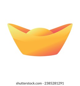 Ilustración del icono de la entrada de oro del sistema chino vectorial aislada