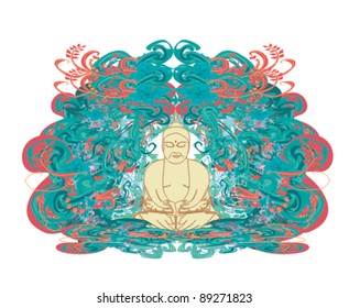 Vector of Chinese Traditional Artistic Buddhism Pattern