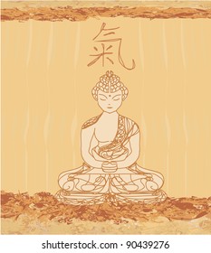 Vector of Chinese Traditional Artistic Buddhism Pattern