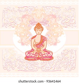 Vector of Chinese Traditional Artistic Buddhism Pattern