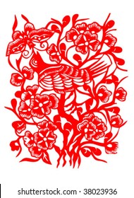 Vector of Chinese traditional paper-cut pattern.