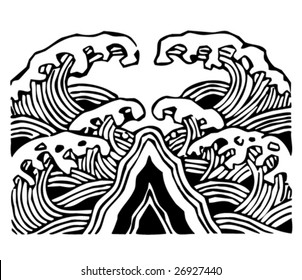 Vector of Chinese Traditional Water Pattern Collection.
