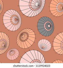 Vector Chinese warm umbrellas pattern