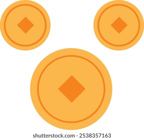 vector chinese year decoration elements. Chinese new year icon. All elements are isolated. Chinese text: blessings, Happy Chinese New Year.
