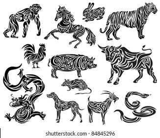 Vector of Chinese Zodiac