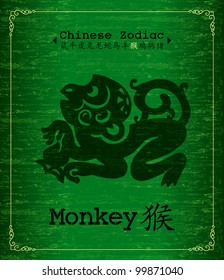 Vector Chinese Zodiac - The year of Monkey